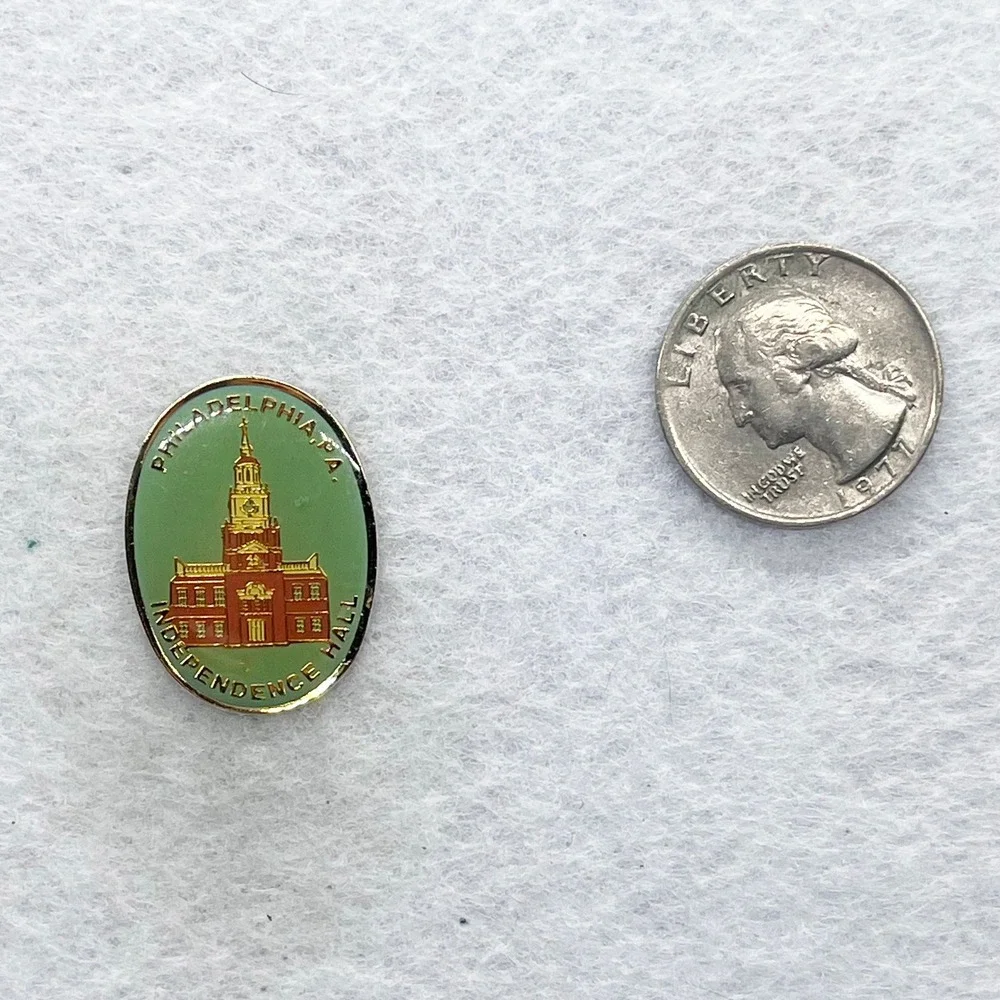 🔮 5/$25 Vintage Philadelphia PA‎ Independence Hall Pin